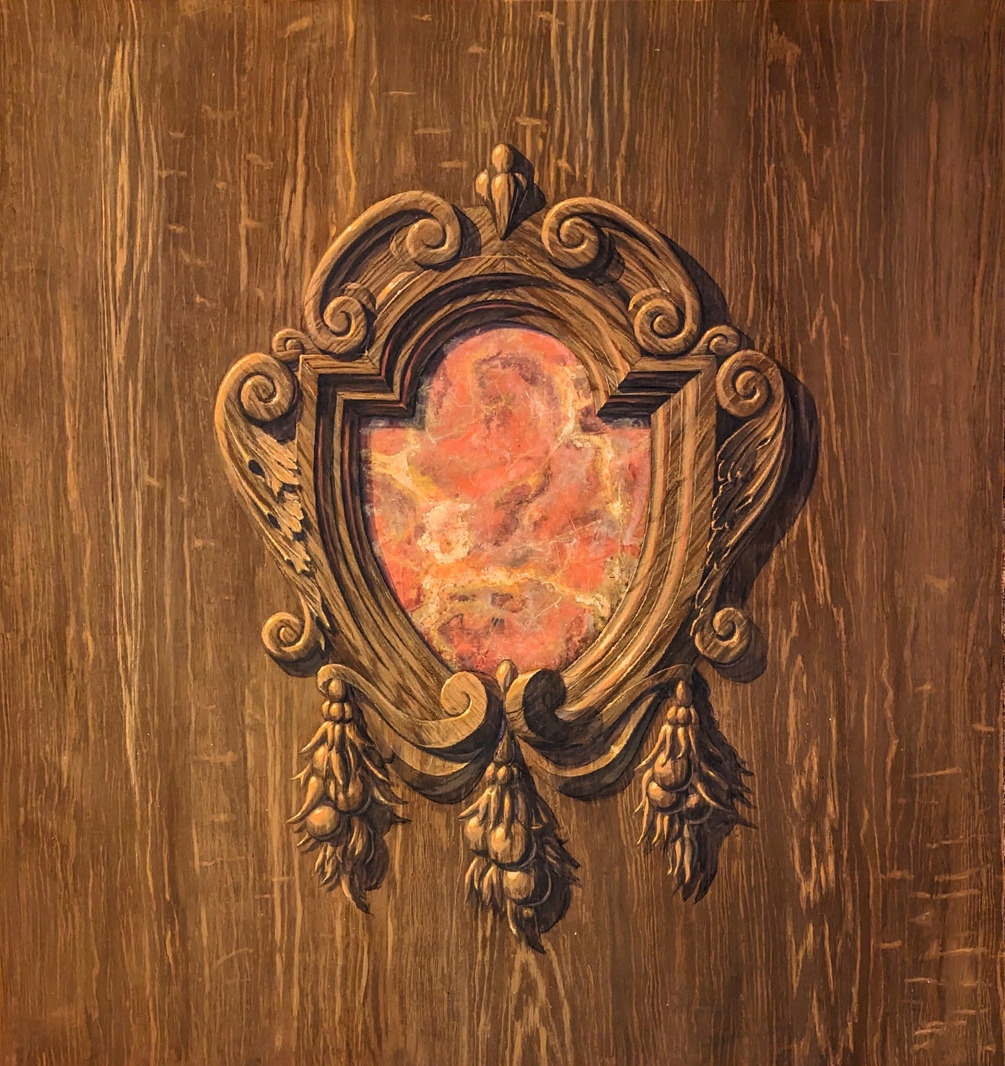 Faux Oak around Marble Drop